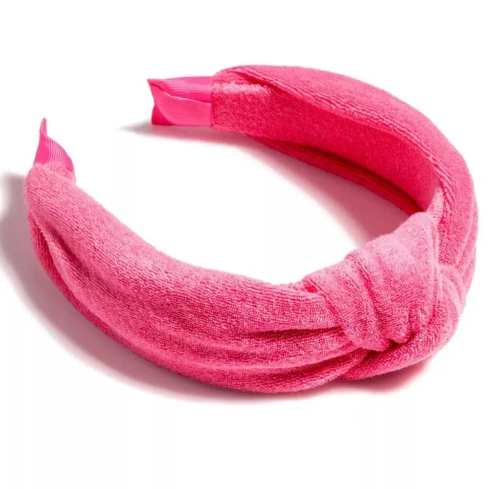 Trendy Hot Pink Terry Knotted Headband - Like New!